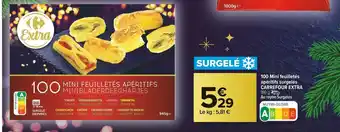 Carrefour Market Carrefour extra 100 mini feuilletés apéritifs surgelés offre