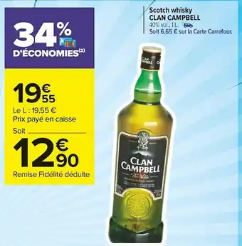 Carrefour Market Clan campbell scotch whisky offre
