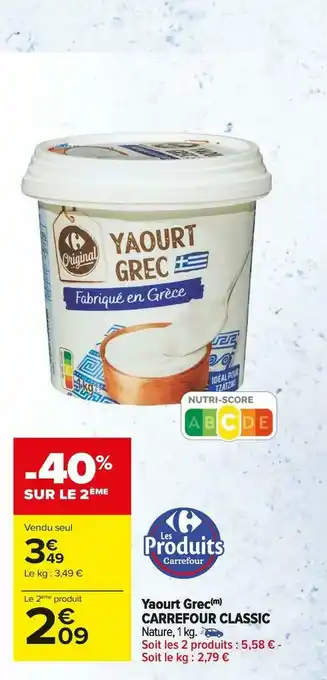 Carrefour Market Carrefour yaourt grec offre