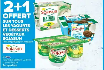 Carrefour Market Sojasun bon plan sur tous les yaourts et desserts végétaux de la marque sojasun offre