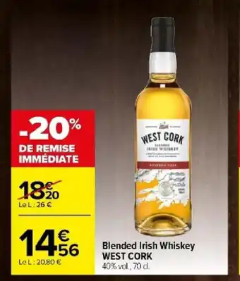 Carrefour Blended Irish Whiskey WEST CORK offre