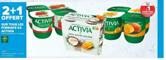 Carrefour Market Activia bon plan sur tous les formats x4 de la marque activia offre