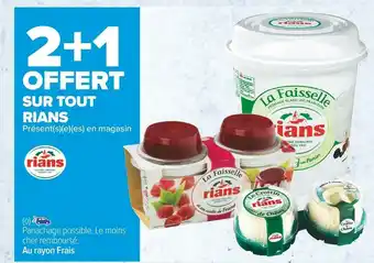 Carrefour Market Rians bon plan sur tout produit de la marque rians offre