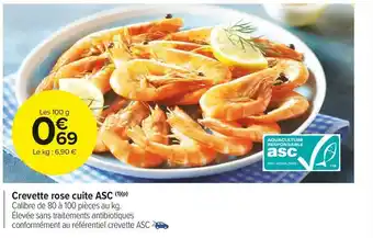 Carrefour Market Crevette rose cuite asc offre