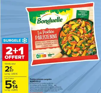 Carrefour Market Bonduelle poêlée cuisinée surgelée offre
