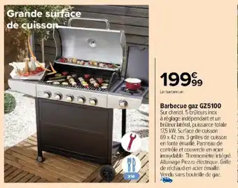 Carrefour Barbecue gaz GZ5100 offre