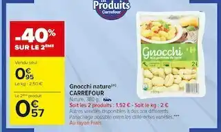 Carrefour Market Carrefour gnocchi nature offre