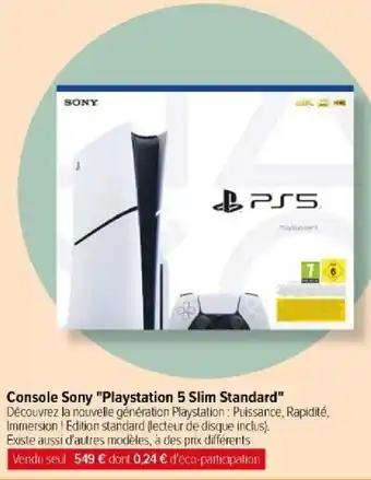 Carrefour Console Sony "Playstation 5 Slim Standard" offre