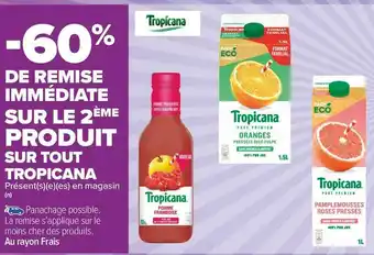 Carrefour Market Tropicana bon plan sur tout de la marque tropicana offre