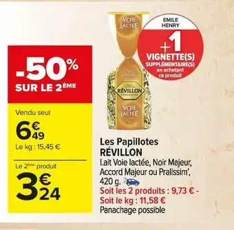 Carrefour Market Révillon les papillotes offre