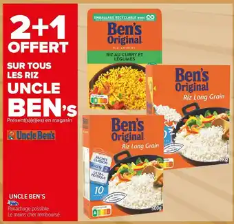 Carrefour Market Uncle ben’s bon plan sur tous les riz uncle ben’s offre