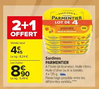 Carrefour Market Parmentier sardines offre