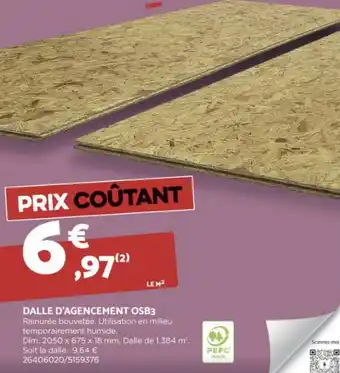 Bricomarché DALLE D'AGENCEMENT OSB3 offre