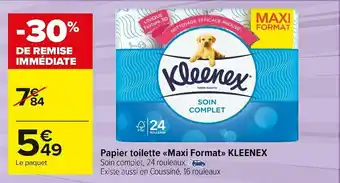 Carrefour Market Kleenex papier toilette «maxi format» offre