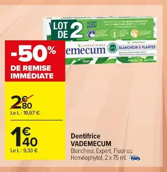 Carrefour Market Vademecum dentifrice offre