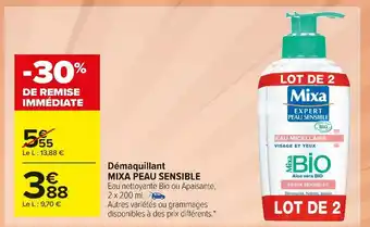 Mixa démaquillant peau sensible