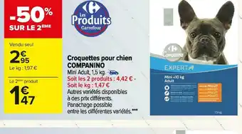 Carrefour Market Companino croquettes pour chien offre