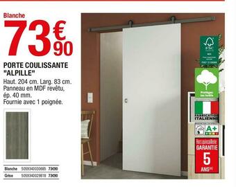Brico Dépôt Alpille porte coulissante offre
