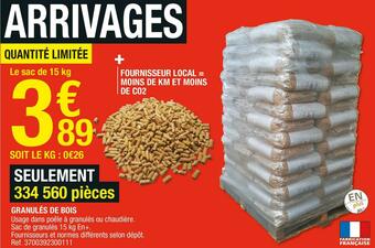 Brico Dépôt Granulés de bois offre