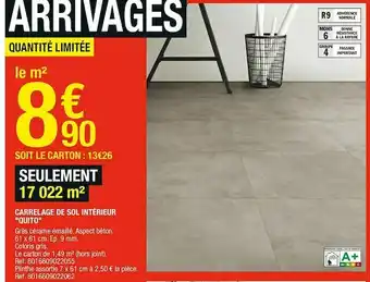 Brico Dépôt Carrelage de sol intérieur "quito" offre