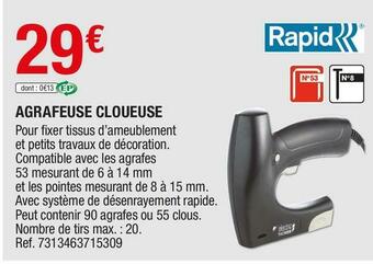 Rapid agrafeuse cloueuse