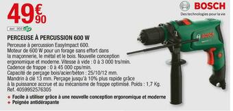 Brico Dépôt Bosch perceuse à percussion 600 w offre
