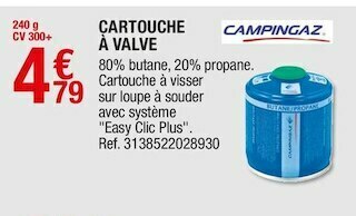 Campingaz cartouche à valve