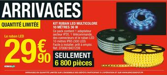 Brico Dépôt Kit ruban led multicolore 10 mètres 36 w offre