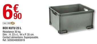 Brico Dépôt Box kutu 23 l offre