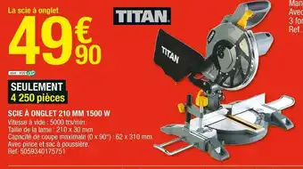Titan scie à onglet 210 mm 1500 w