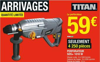 Brico Dépôt Titan perforateur sds+ 1010 w offre