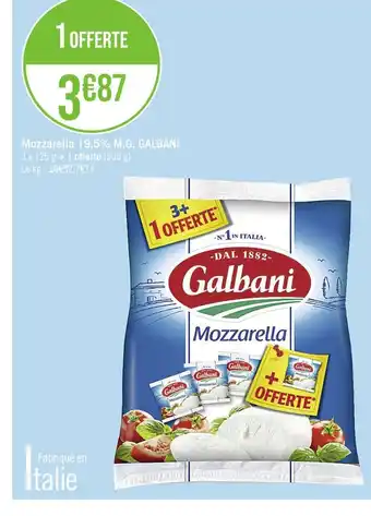 Casino Supermarchés GALBANI Mozzarella 19,5% M.G offre