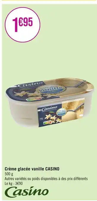 Géant Casino CASINO Crème glacée vanille offre