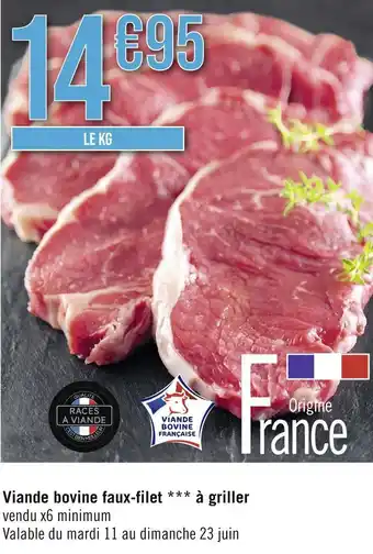 Géant Casino Viande bovine faux-filet à griller offre