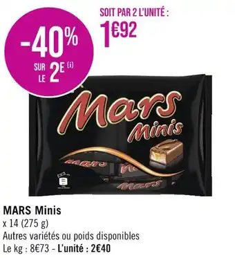 Géant Casino MARS MARS Minis offre