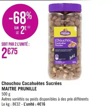 MAITRE PRUNILLE Chouchou Cacahuètes Sucrées