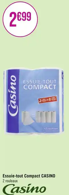 Géant Casino CASINO Essuie-tout Compact offre