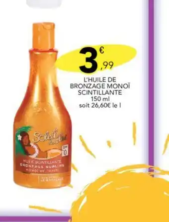 L'HUILE DE BRONZAGE MONOÏ SCINTILLANTE