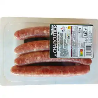 Auchan 4 Chipolatas Auchan Le Charcutier offre
