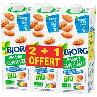 Auchan Boisson Végétale Au Lait D'amande Sans Sucres Bio Bjorg offre