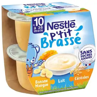 Auchan P'tit Brassé Lait Céréales Sans Sucres Ajoutés Nestlé offre