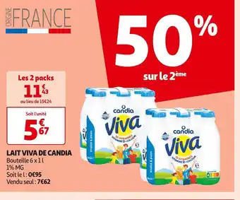 Auchan Supermarché VIVA DE CANDIA LAIT offre
