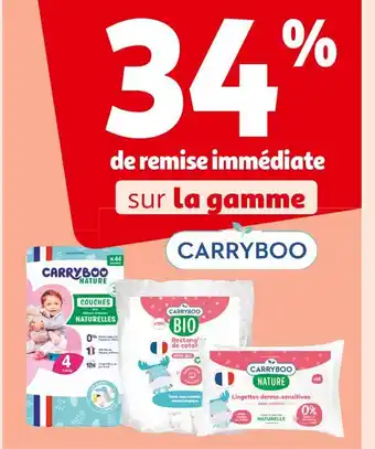 Auchan Supermarché CARRYBOO 34% de remise immédiate sur la gamme CARRYBOO offre