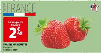 Auchan Supermarché FRAISES MARIGUETTE offre