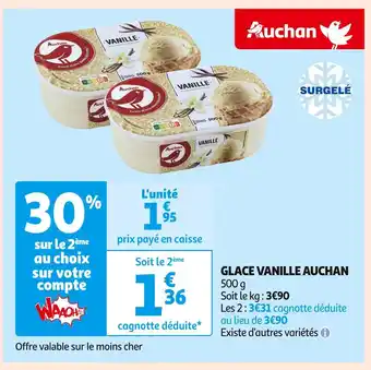 Auchan Supermarché AUCHAN GLACE VANILLE offre