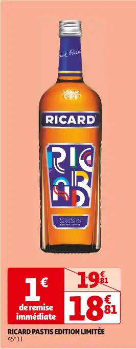 Auchan Supermarché RICARD PASTIS EDITION LIMITÉE offre
