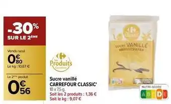Carrefour Carrefour - sucre vanillé classic offre