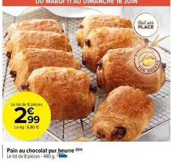 Carrefour Market Pain au chocolat pur beurre offre