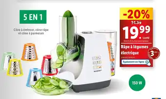 Lidl Râpe à légumes électrique offre
