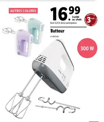 Lidl Batteur offre